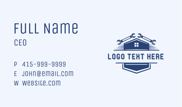 Handyman Wrench Repair Business Card Design Image Preview