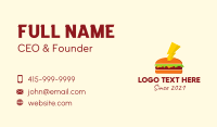 Hamburger Thunder Bolt  Business Card Design