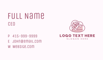 Sweet Rose Cake Business Card Image Preview