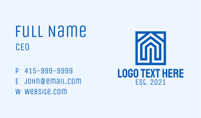 Blue House Architect Business Card