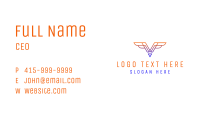 Aviation Wings Letter W Business Card Image Preview