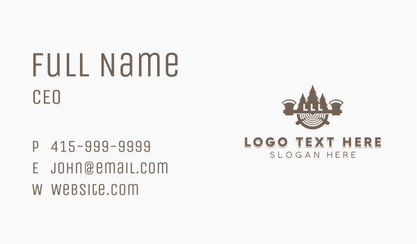 Tree Axe Carpentry Business Card Design Image Preview