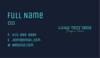 Neon Light Wordmark Business Card Image Preview