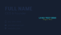 Neon Light Wordmark Business Card Image Preview