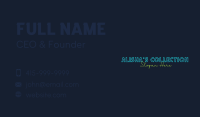 Neon Light Wordmark Business Card Image Preview