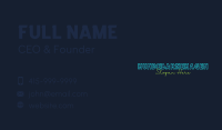 Neon Light Wordmark Business Card Image Preview