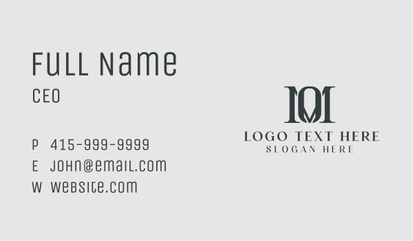 Corporate Attorney M & O Monogram Business Card Design Image Preview