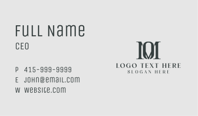 Corporate Attorney M & O Monogram Business Card Image Preview