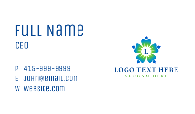 Beautiful Flower Lettermark Business Card Image Preview