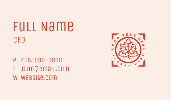 Canada Maple Leaf Business Card Design Image Preview