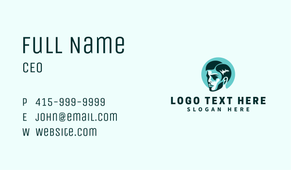 Handsome Man Face Business Card Design Image Preview