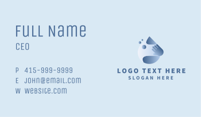 Droplet Hand Cleaning Business Card Image Preview
