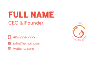 Orange Feminine Letter G  Business Card Design