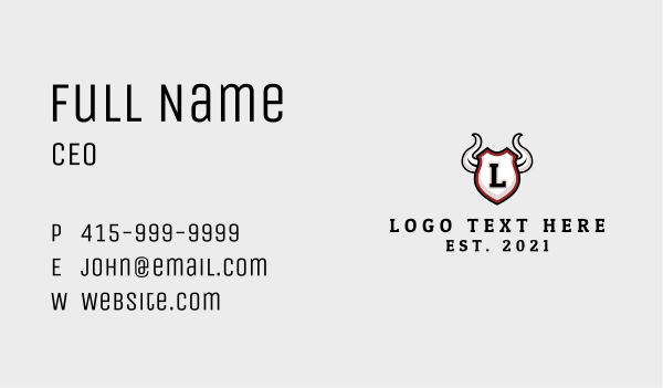 Viking Crest Letter  Business Card Design Image Preview