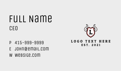 Viking Crest Letter  Business Card Image Preview