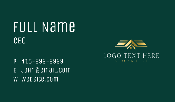 Roof Deluxe Realty Business Card Design Image Preview