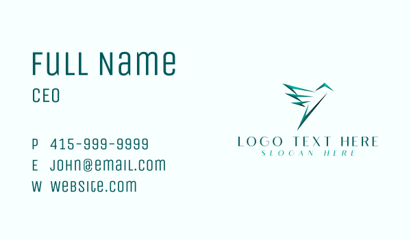 Avian Bird Hummingbird Business Card Design Image Preview