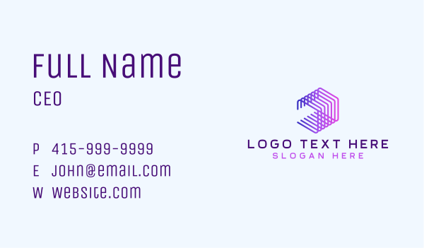 Cube Technology Digital Business Card Design Image Preview