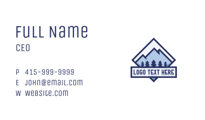 Mountain Peak Adventure Business Card Image Preview