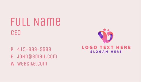 Heart Love Charity Business Card Design Image Preview