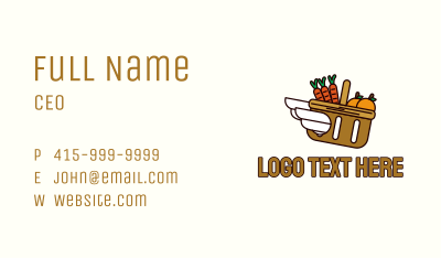 Wing Grocery Basket Business Card