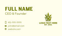 Gradient Cannabis Crown  Business Card Image Preview