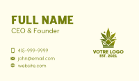 Gradient Cannabis Crown  Business Card Image Preview