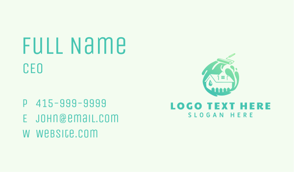 Home Builder Paint Roller Business Card Design Image Preview