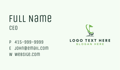 Flag Golf Course Sports Business Card Image Preview