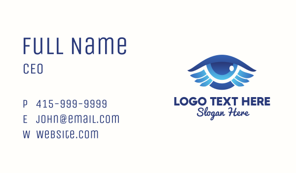 Blue Eye Wings  Business Card Design Image Preview