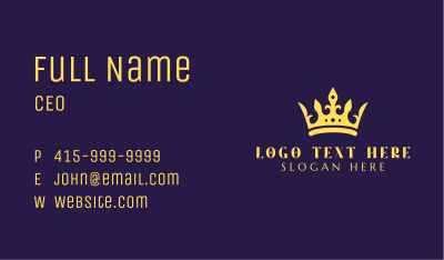 Luxury Tiara Pageant Business Card