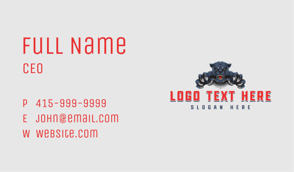 Puma Claw Gaming Business Card Design Image Preview