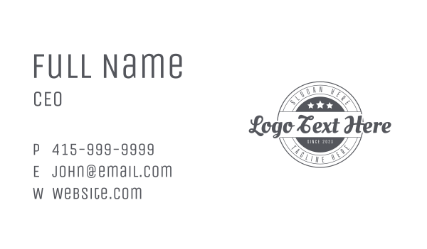 Apparel Shop Badge Business Card Design Image Preview