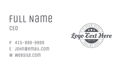 Apparel Shop Badge Business Card Image Preview