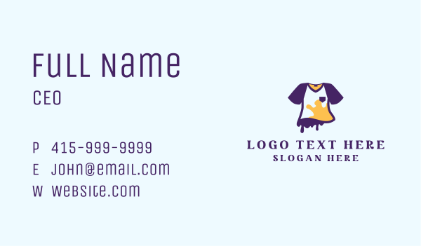 Creative Shirt Paint Business Card Design Image Preview