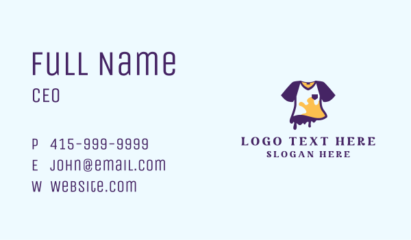 Creative Shirt Paint Business Card Design