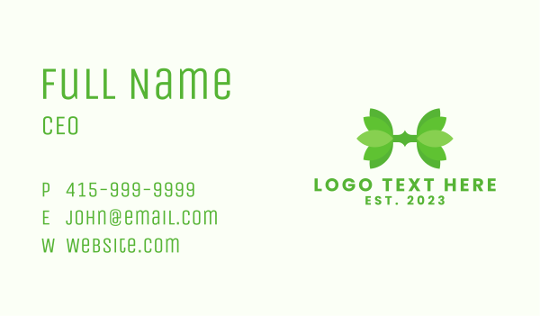 Green Herb Letter H Business Card Design Image Preview