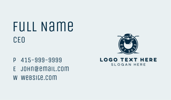 Mechanical Welding Mask Business Card Design Image Preview