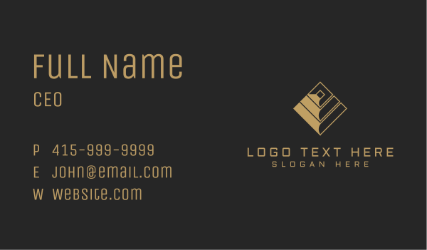 Silhouette Pyramid Bars Business Card Design Image Preview
