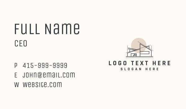 Professional Modern Architecture Business Card Design Image Preview