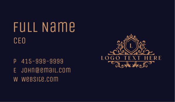 Luxury Ornament Wreath Business Card Design Image Preview