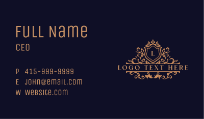 Luxury Ornament Wreath Business Card Image Preview