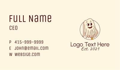 Happy Mop Cleaner Mascot Business Card