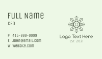 Green Snowflake Pattern  Business Card Image Preview