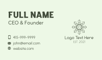 Green Snowflake Pattern  Business Card Image Preview