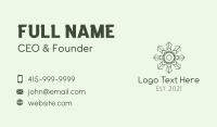 Green Snowflake Pattern  Business Card Image Preview
