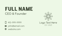 Green Snowflake Pattern  Business Card Preview