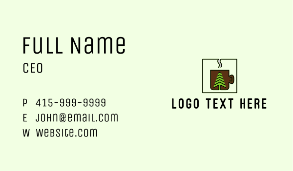 Organic Coffee Shop Business Card Design Image Preview