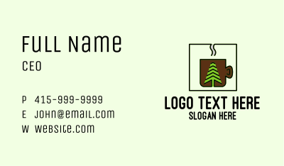 Organic Coffee Shop Business Card