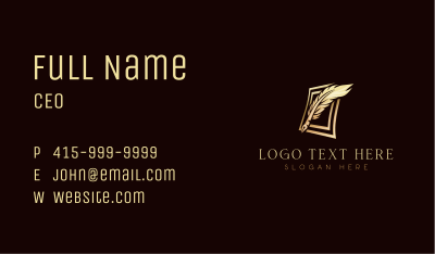 Legal Document Signing Business Card Image Preview